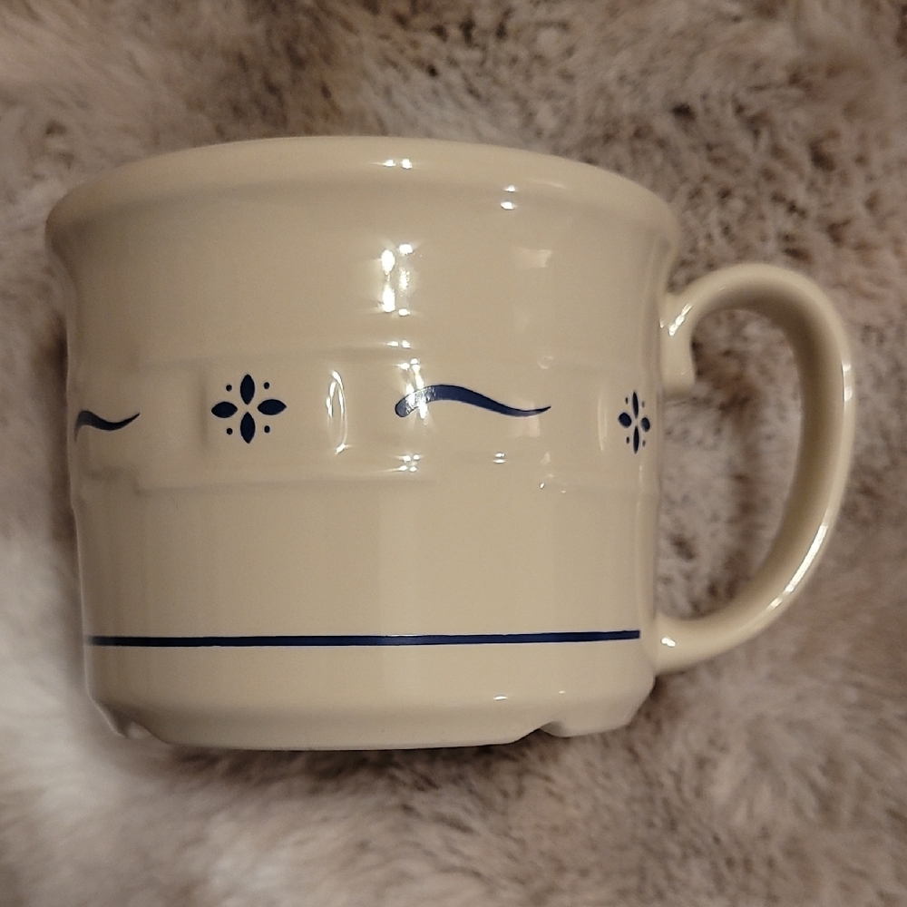 Longaberger Woven Traditions Blue Soup Mug | 16oz